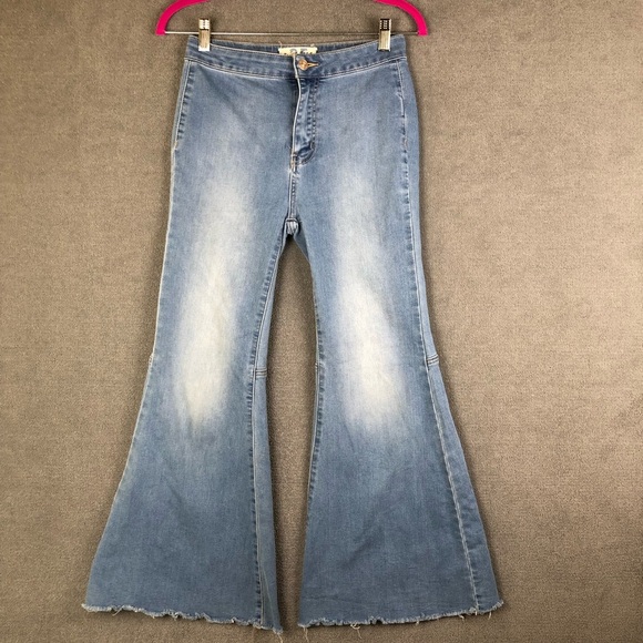 Free People we the free Flare Bell Bottom Jeans size 25 - Picture 1 of 8